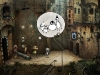 The robots communicate through animated speech bubbles
